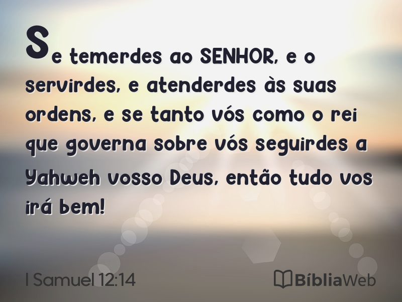 I Samuel 12:14 em imagem para compartilhar
