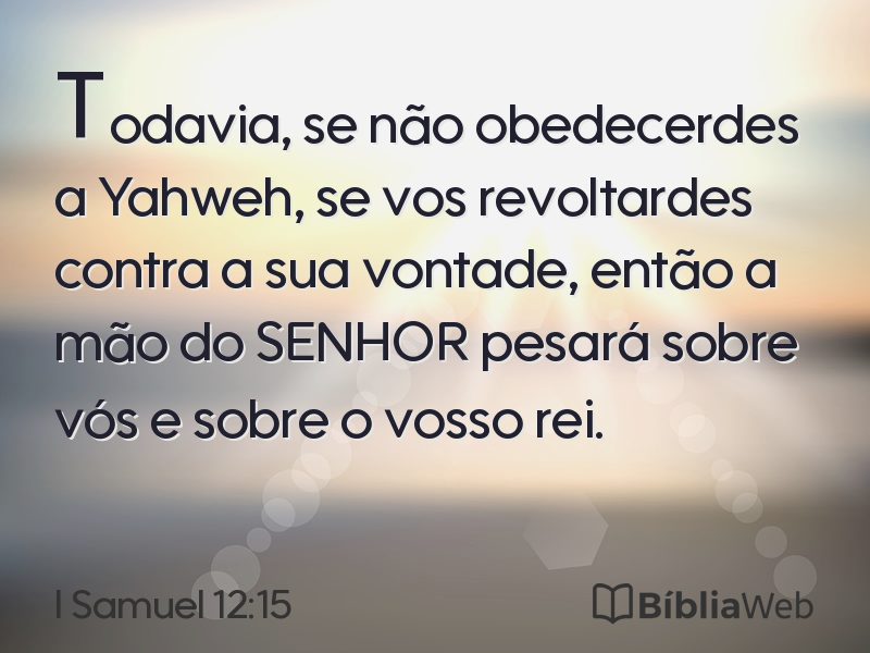 I Samuel 12:15 em imagem para compartilhar