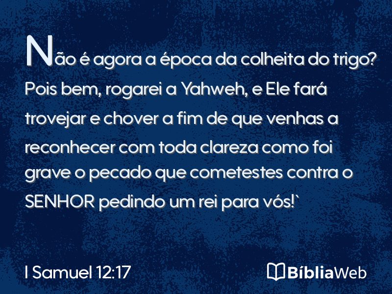I Samuel 12:17 em imagem para compartilhar