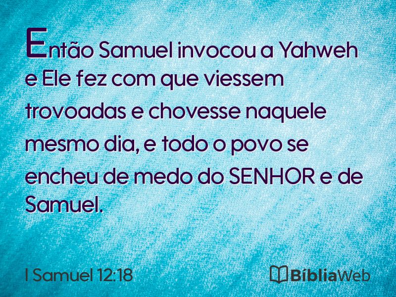 I Samuel 12:18 em imagem para compartilhar