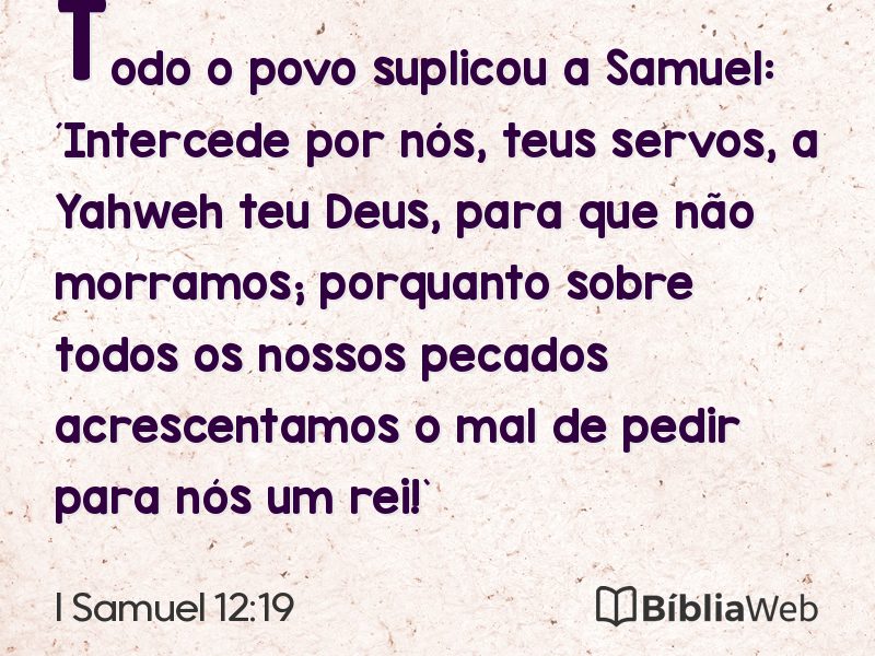 I Samuel 12:19 em imagem para compartilhar