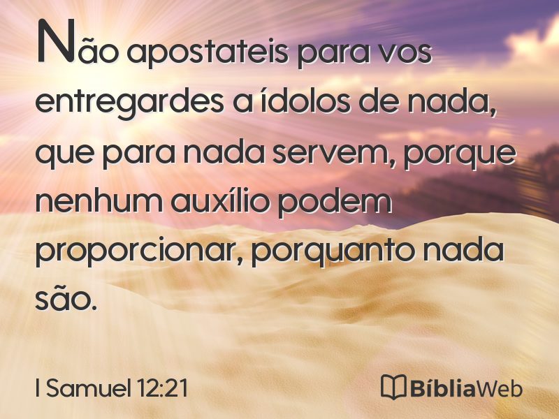 I Samuel 12:21 em imagem para compartilhar