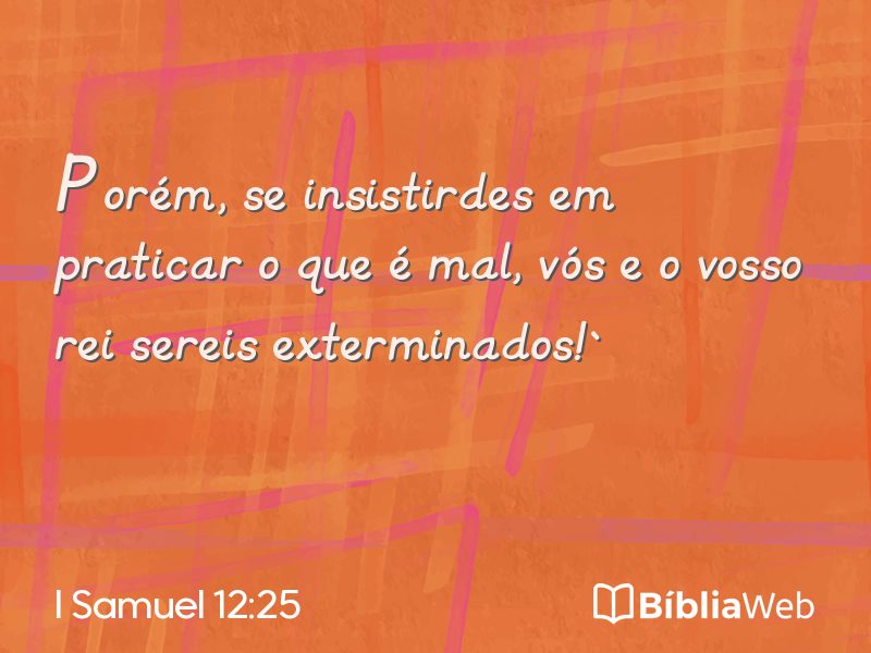 I Samuel 12:25 em imagem para compartilhar