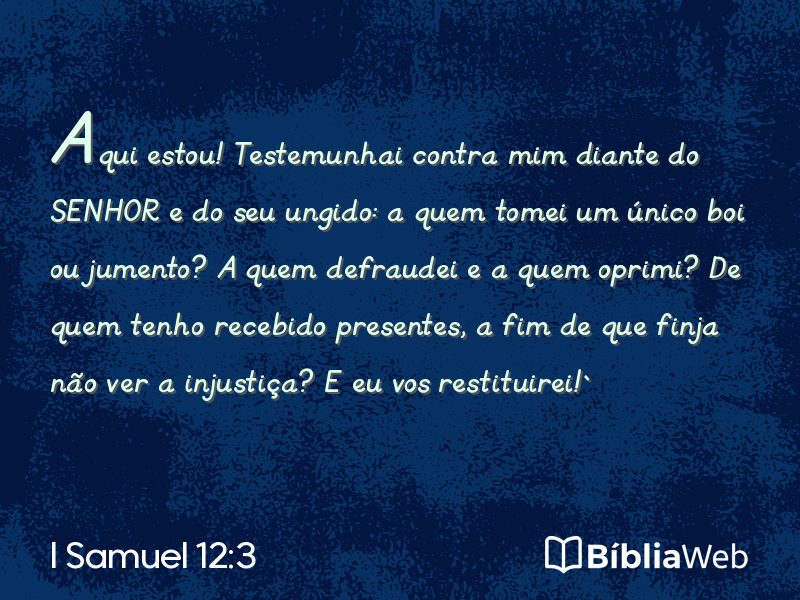 I Samuel 12:3 em imagem para compartilhar
