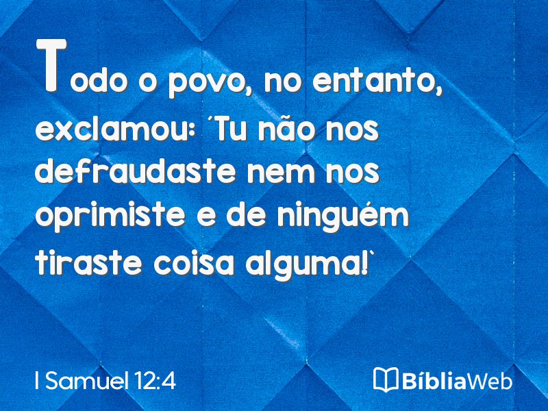 I Samuel 12:4 em imagem para compartilhar
