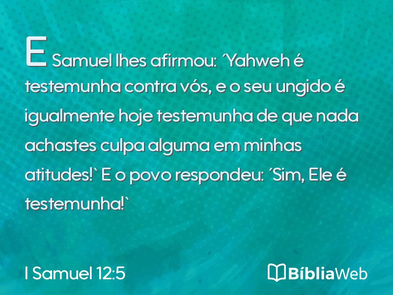 I Samuel 12:5 em imagem para compartilhar
