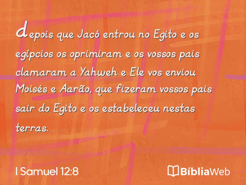 I Samuel 12:8 em imagem para compartilhar