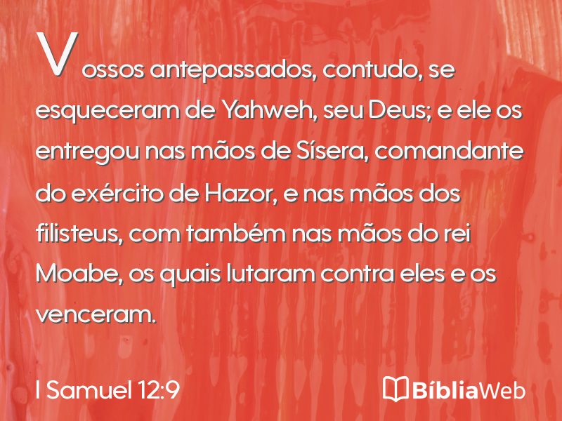 I Samuel 12:9 em imagem para compartilhar