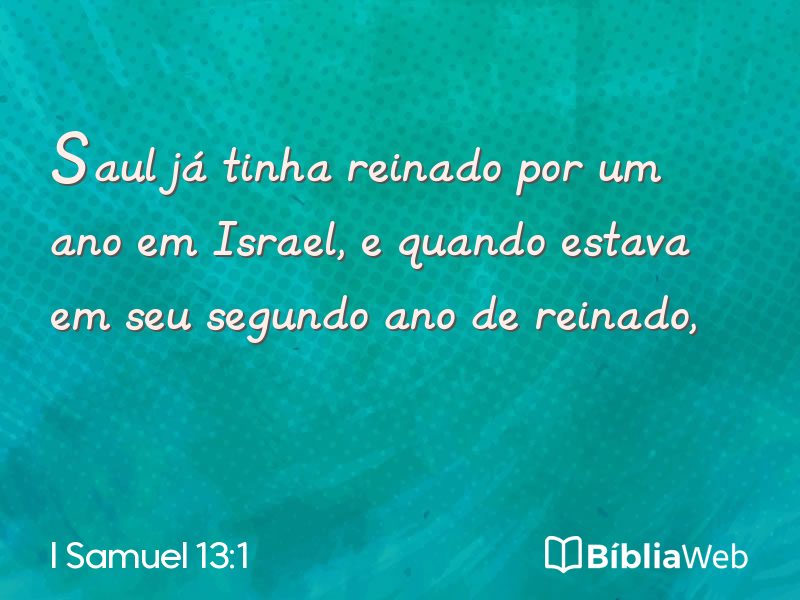 I Samuel 13:1 em imagem para compartilhar
