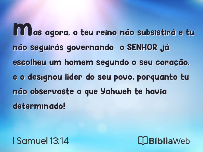 I Samuel 13:14 em imagem para compartilhar