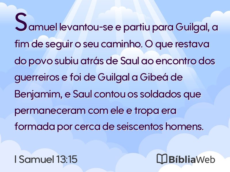 I Samuel 13:15 em imagem para compartilhar