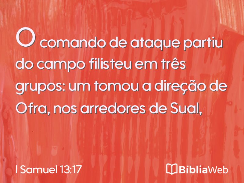 I Samuel 13:17 em imagem para compartilhar