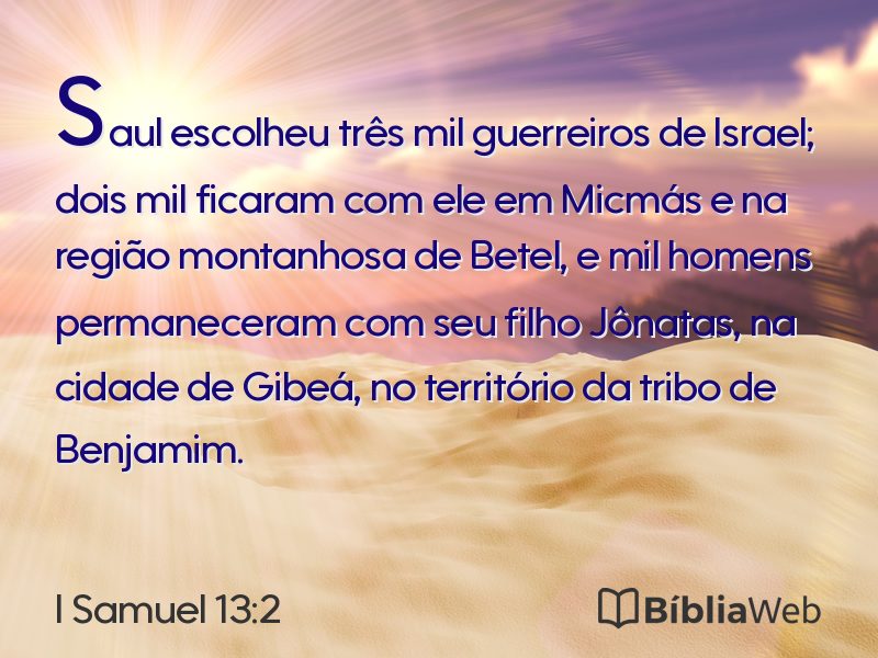 I Samuel 13:2 em imagem para compartilhar