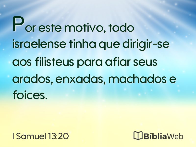 I Samuel 13:20 em imagem para compartilhar