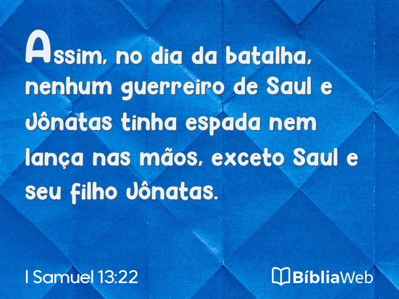 I Samuel 13:22 em imagem para compartilhar
