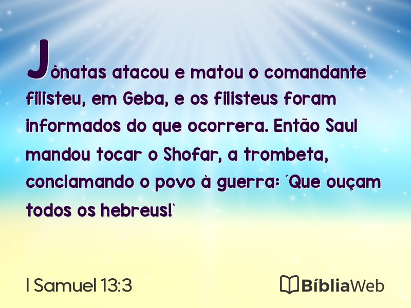 I Samuel 13:3 em imagem para compartilhar