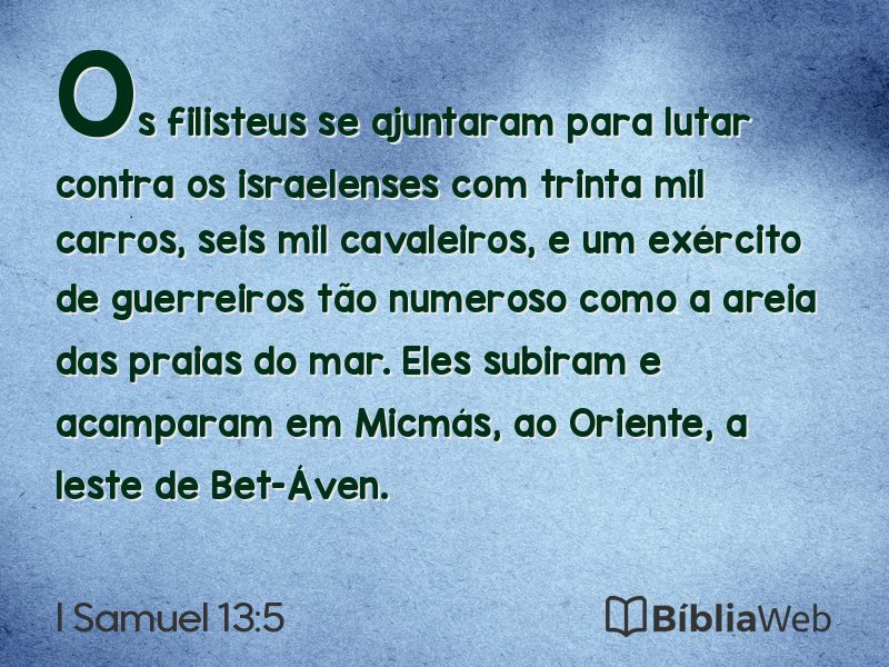I Samuel 13:5 em imagem para compartilhar