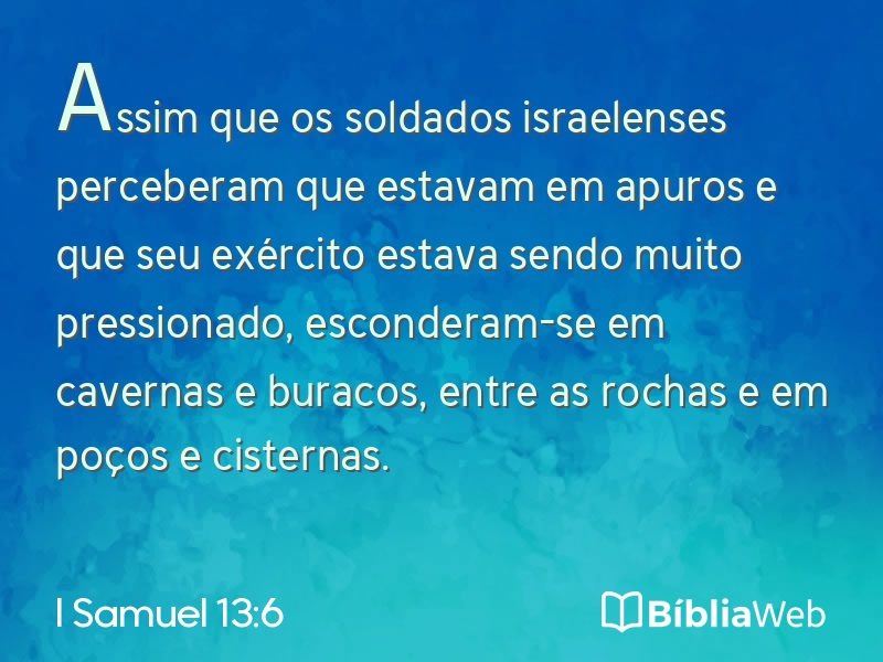 I Samuel 13:6 em imagem para compartilhar