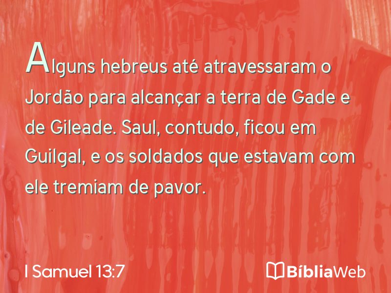 I Samuel 13:7 em imagem para compartilhar