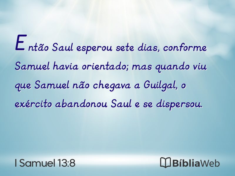 I Samuel 13:8 em imagem para compartilhar