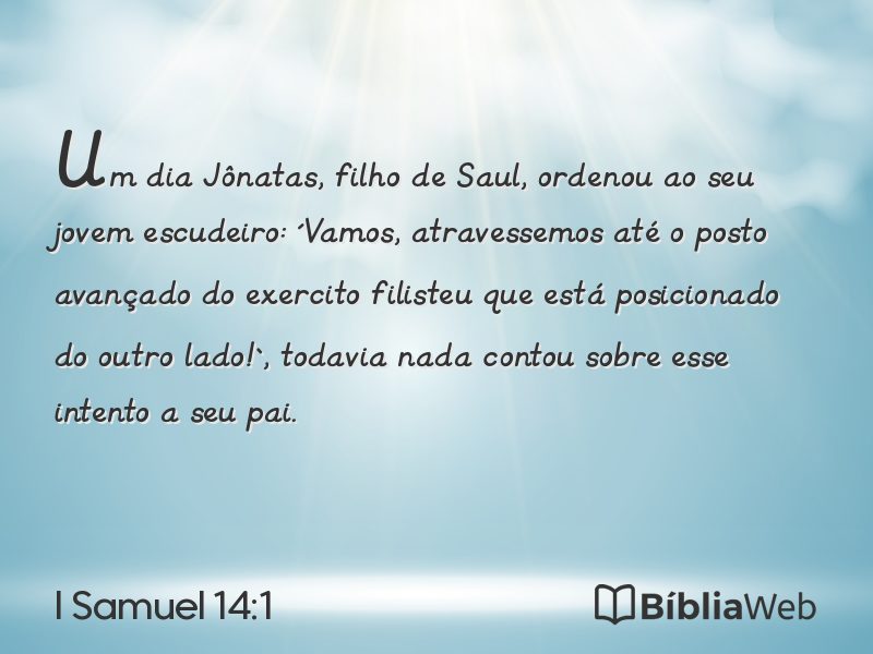 I Samuel 14:1 em imagem para compartilhar