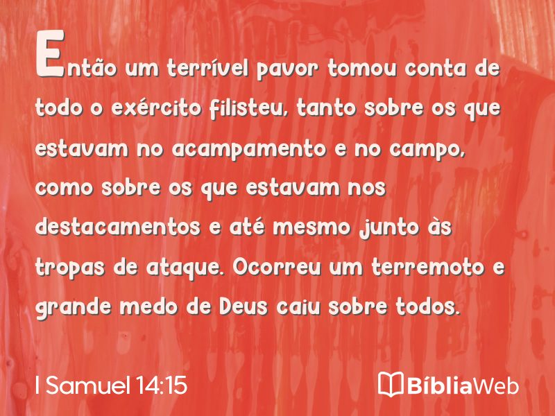I Samuel 14:15 em imagem para compartilhar