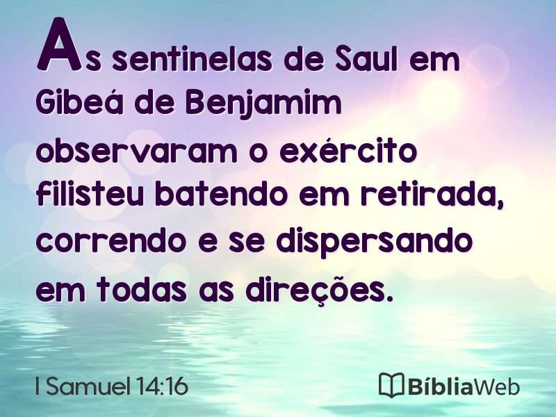I Samuel 14:16 em imagem para compartilhar