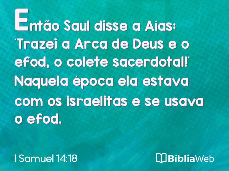I Samuel 14:18 em imagem para compartilhar