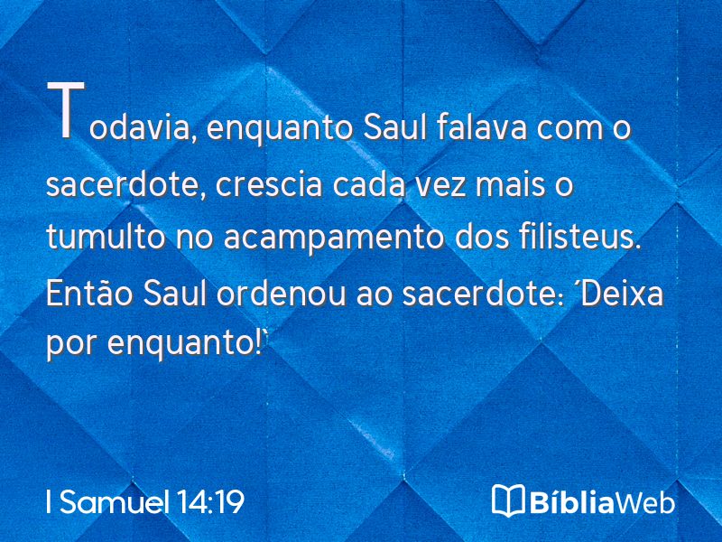 I Samuel 14:19 em imagem para compartilhar
