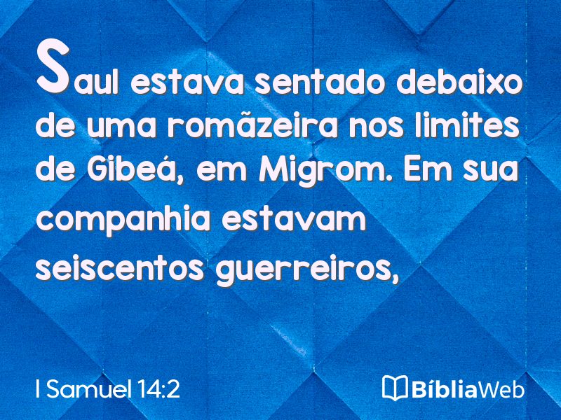 I Samuel 14:2 em imagem para compartilhar
