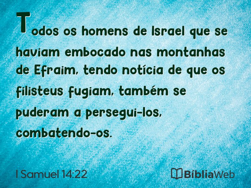 I Samuel 14:22 em imagem para compartilhar