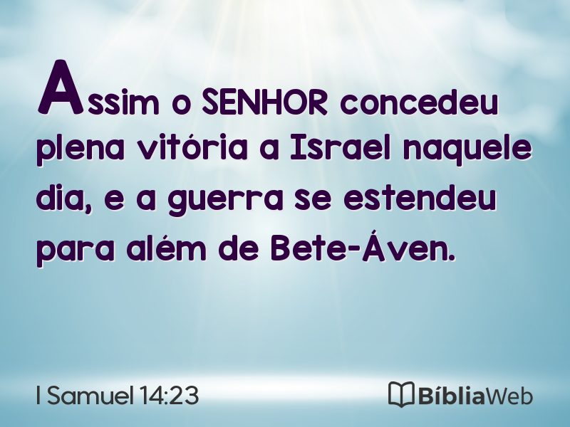 I Samuel 14:23 em imagem para compartilhar