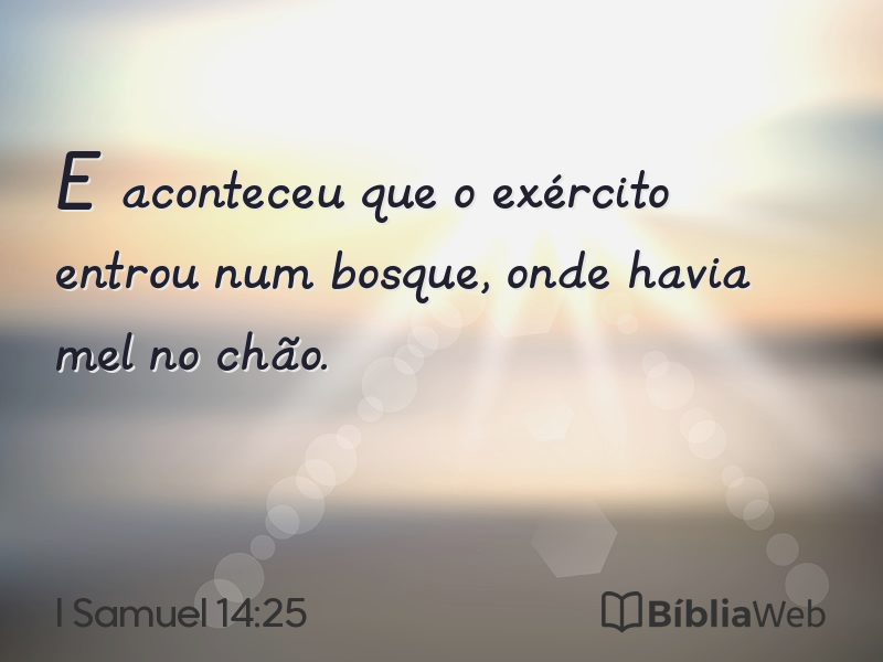 I Samuel 14:25 em imagem para compartilhar