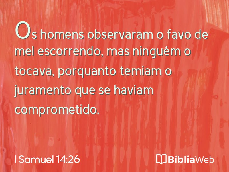 I Samuel 14:26 em imagem para compartilhar