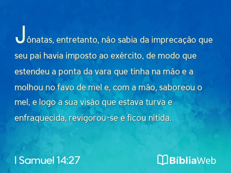 I Samuel 14:27 em imagem para compartilhar