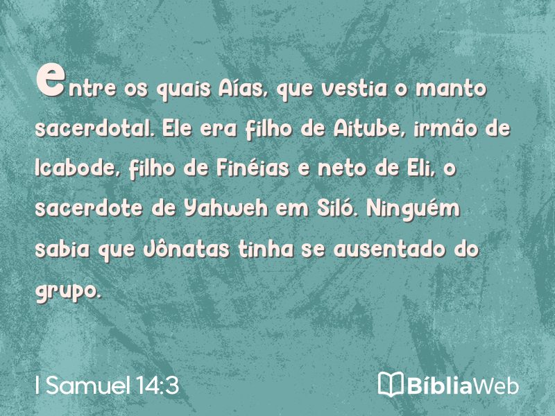 I Samuel 14:3 em imagem para compartilhar