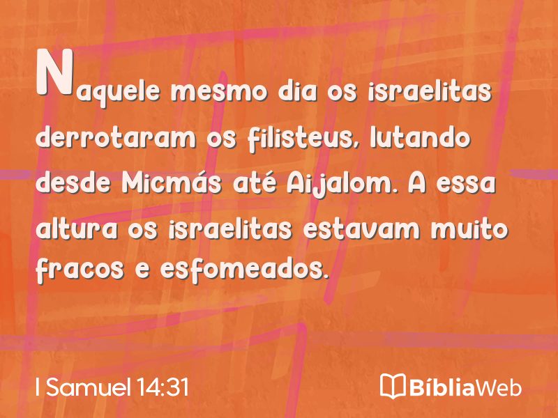 I Samuel 14:31 em imagem para compartilhar