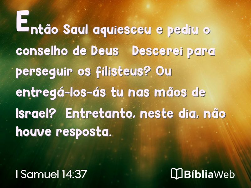 I Samuel 14:37 em imagem para compartilhar