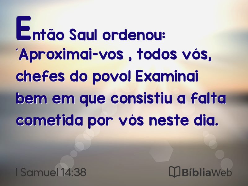 I Samuel 14:38 em imagem para compartilhar