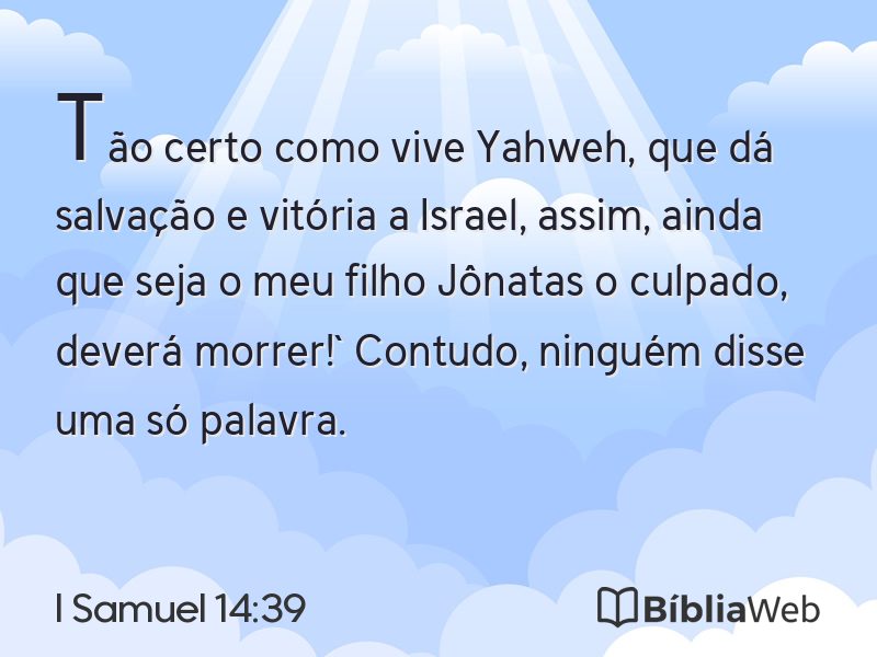I Samuel 14:39 em imagem para compartilhar