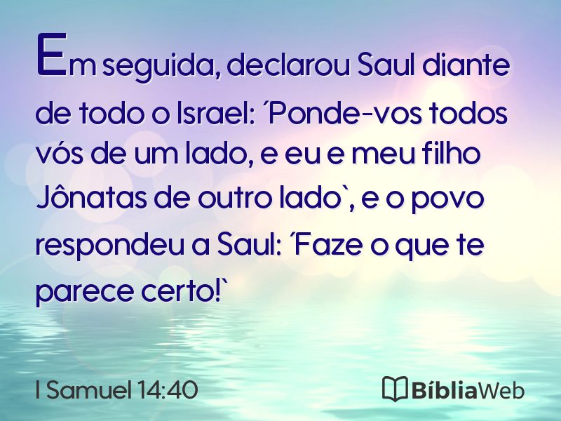 I Samuel 14:40 em imagem para compartilhar