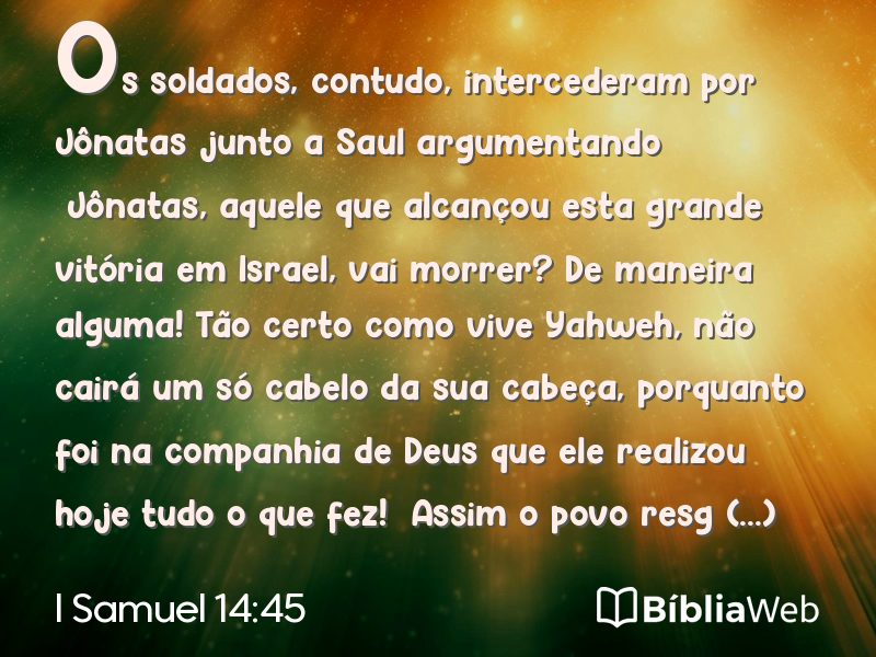 I Samuel 14:45 em imagem para compartilhar
