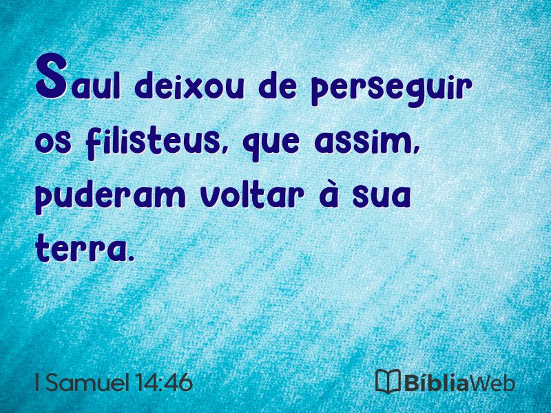 I Samuel 14:46 em imagem para compartilhar