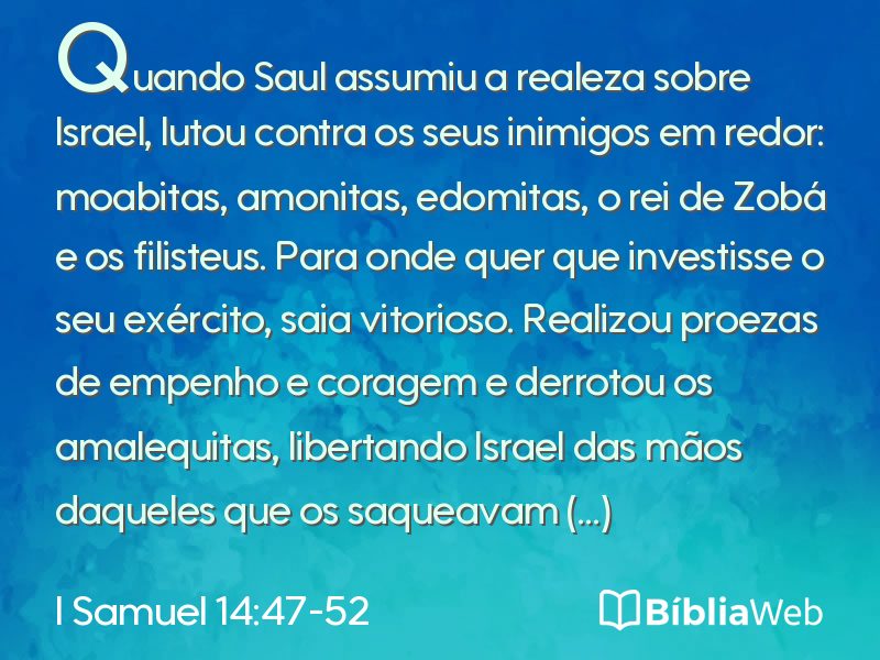 I Samuel 14:47-52 em imagem para compartilhar