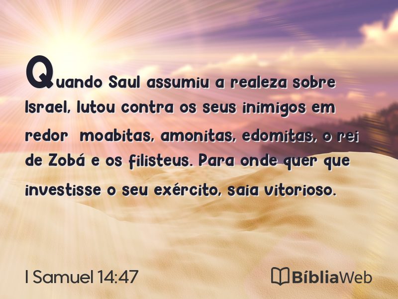 I Samuel 14:47 em imagem para compartilhar