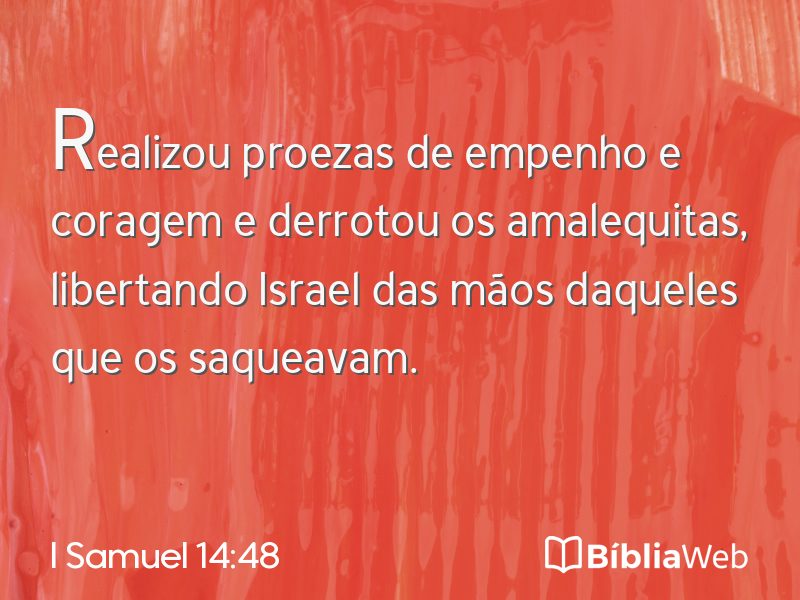 I Samuel 14:48 em imagem para compartilhar
