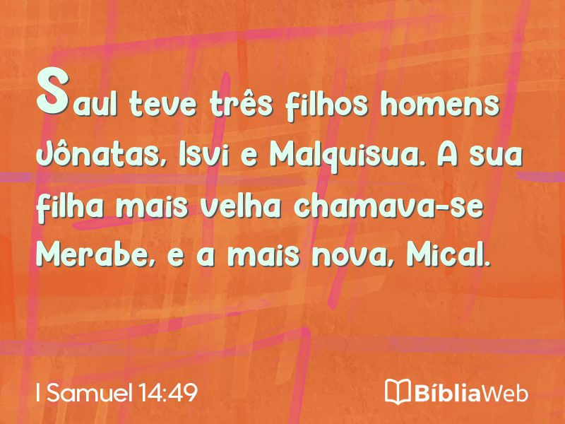 I Samuel 14:49 em imagem para compartilhar