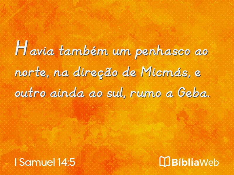 I Samuel 14:5 em imagem para compartilhar