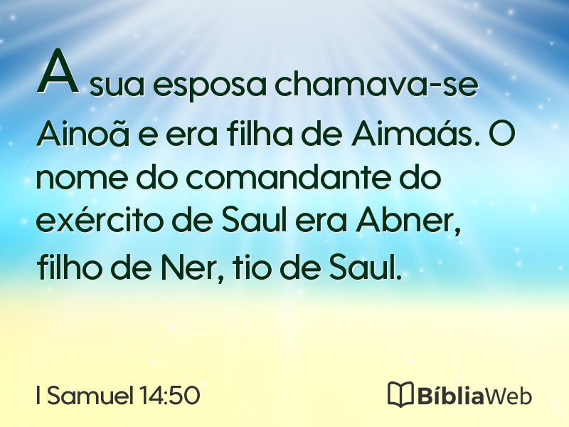 I Samuel 14:50 em imagem para compartilhar