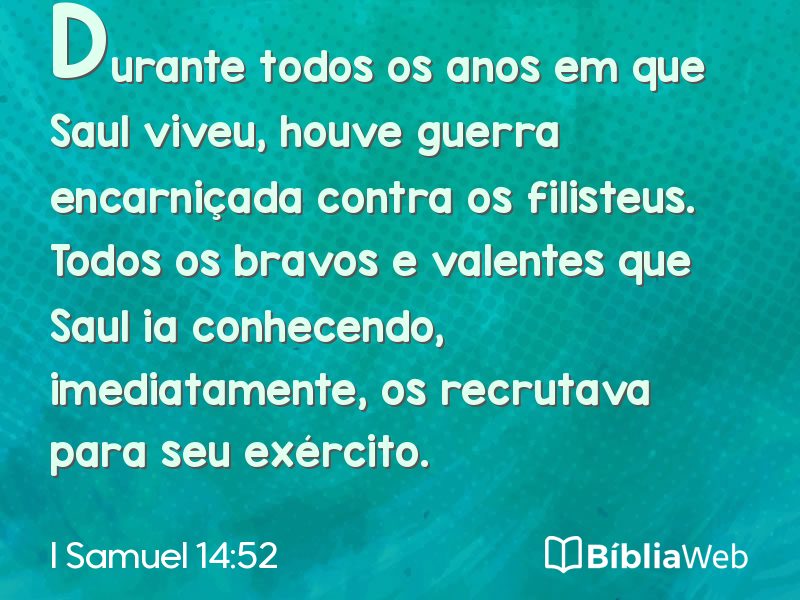 I Samuel 14:52 em imagem para compartilhar